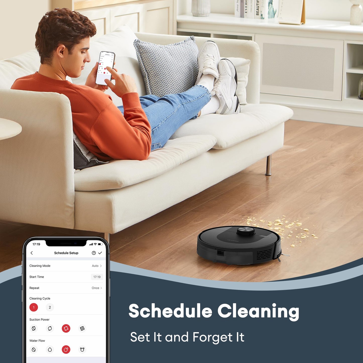 Ultenic D10 Robot Vacuum and Mop with LiDAR Navigation – 5000Pa Suction
