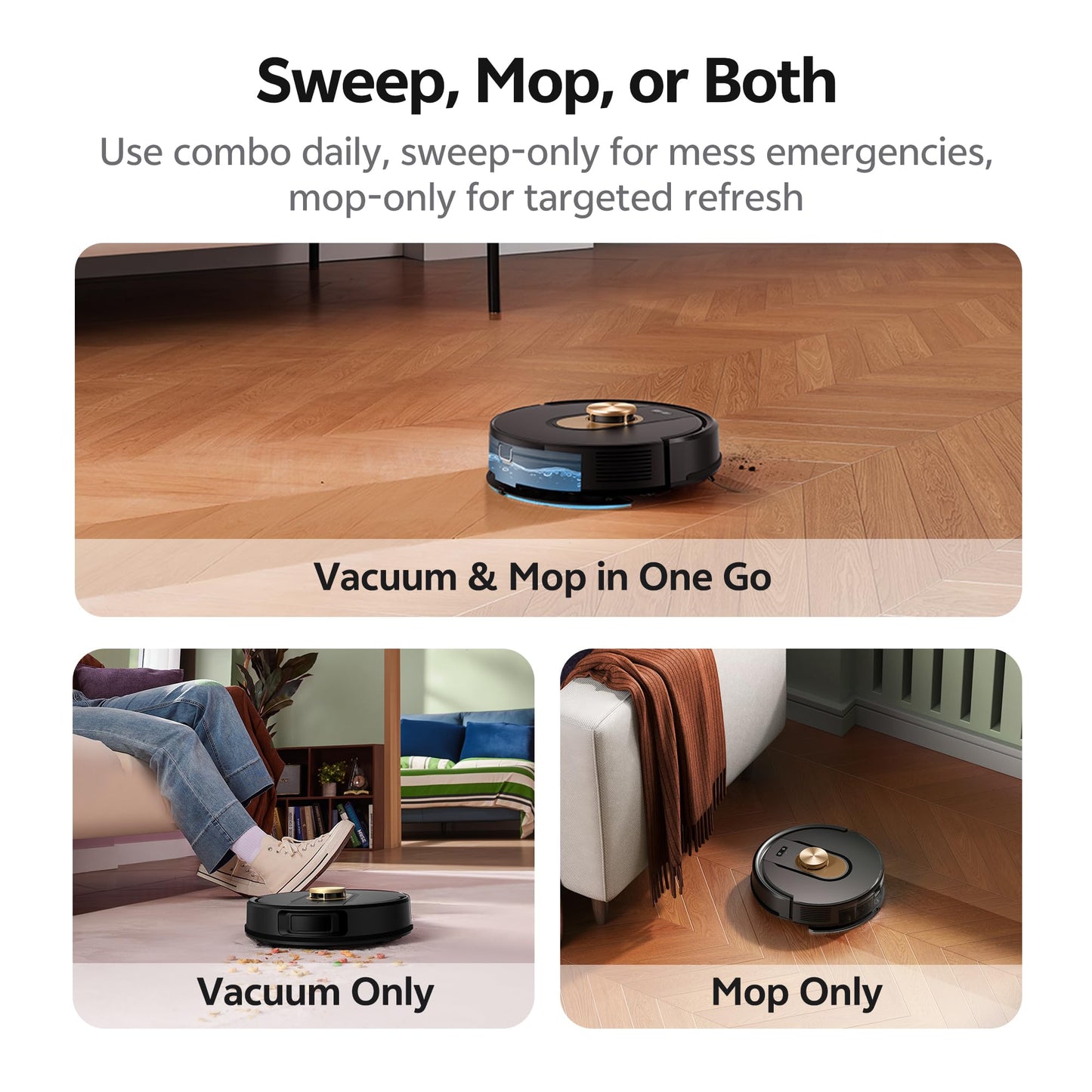 Vexilar W9 Robot Vacuum & Mop – 6000Pa Suction, LiDAR