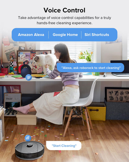 Roborock Q5 Pro+ Robot Vacuum and Mop – 5,500Pa Suction, Self-Emptying, DuoRoller Brush, Smart Navigation
