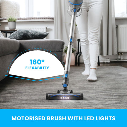 Vytronix 3-in-1 Cordless Stick Vacuum Cleaner – Blue/Silver