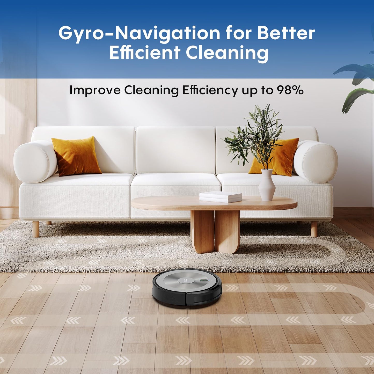 Robot Vacuum & Mop – 4000Pa Suction, Self-Charging, WiFi & Voice Control
