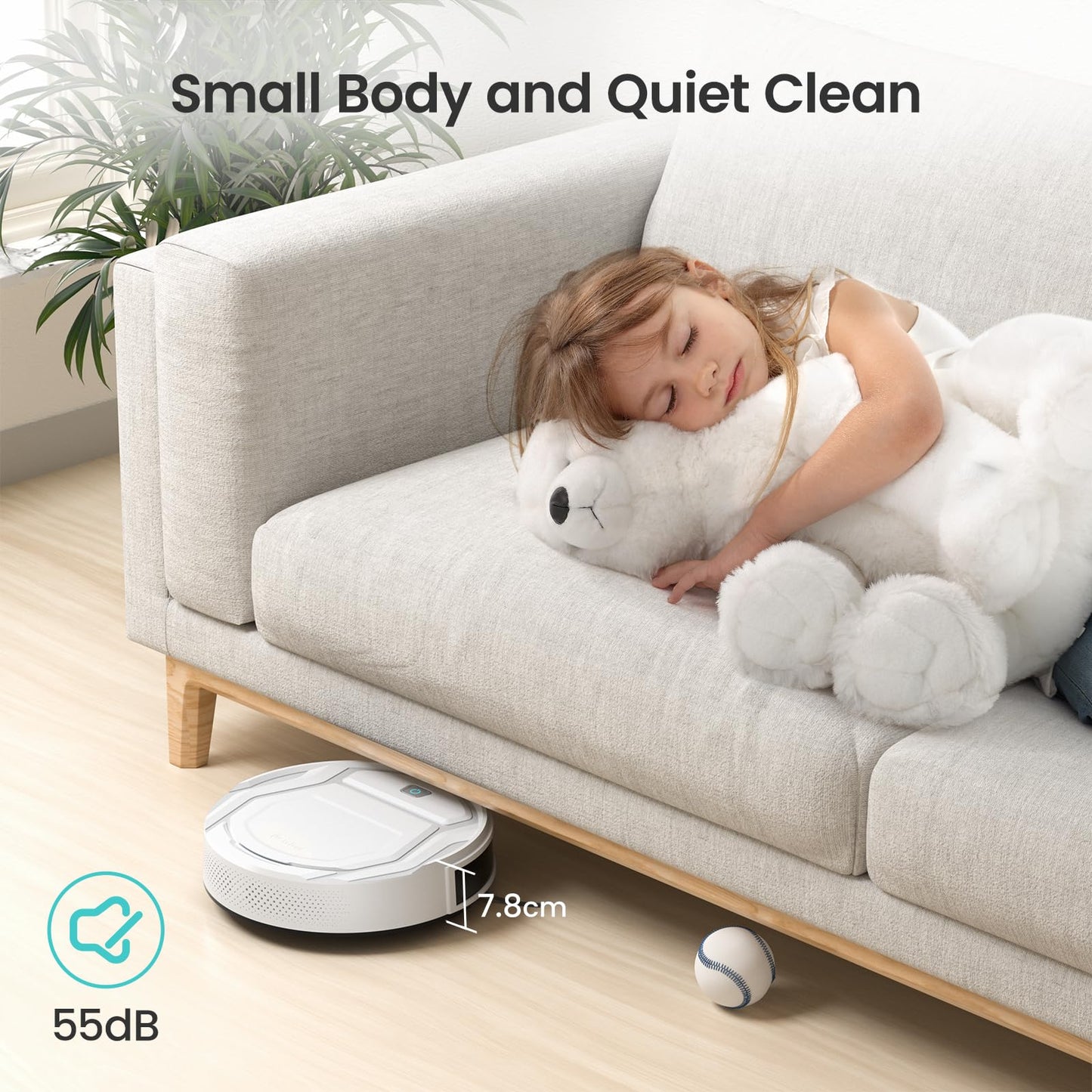 Lefant M210 Robot Vacuum Cleaner – 2200Pa Suction, Self-Charging, Wi-Fi & Alexa Control