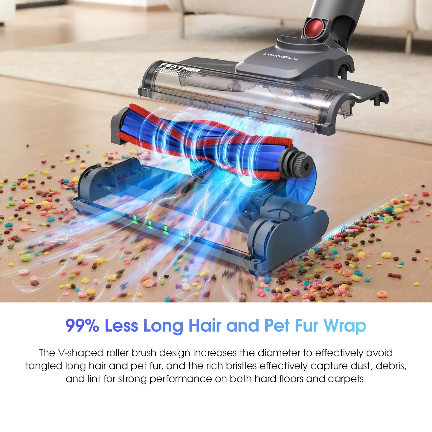 UNINELL UV1 Cordless Stick Vacuum Cleaner – 450W, 45KPA, 60-Min Runtime, Silver