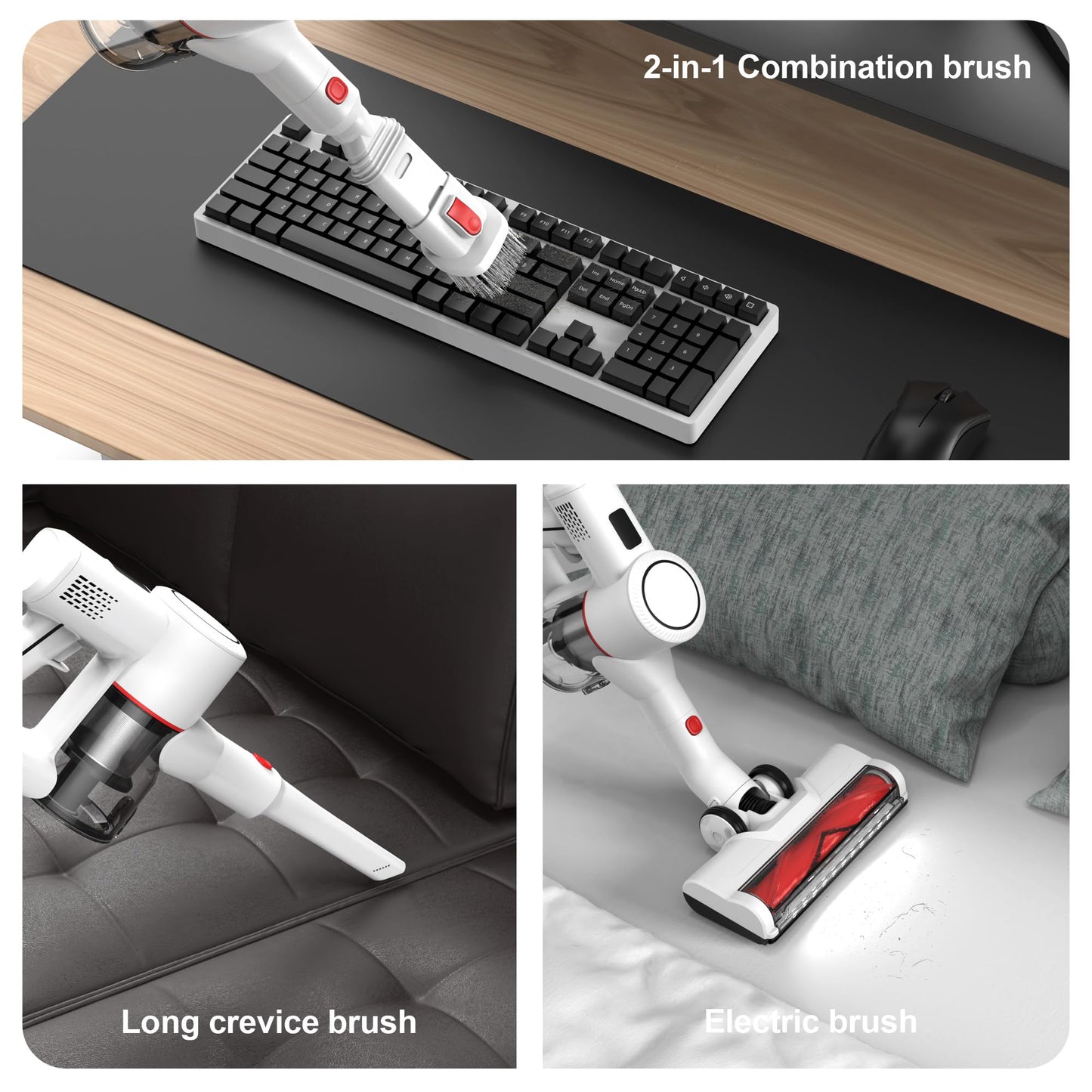 Syntecno P9-W Cordless Stick Vacuum Cleaner – Lightweight, Handheld & Upright, White