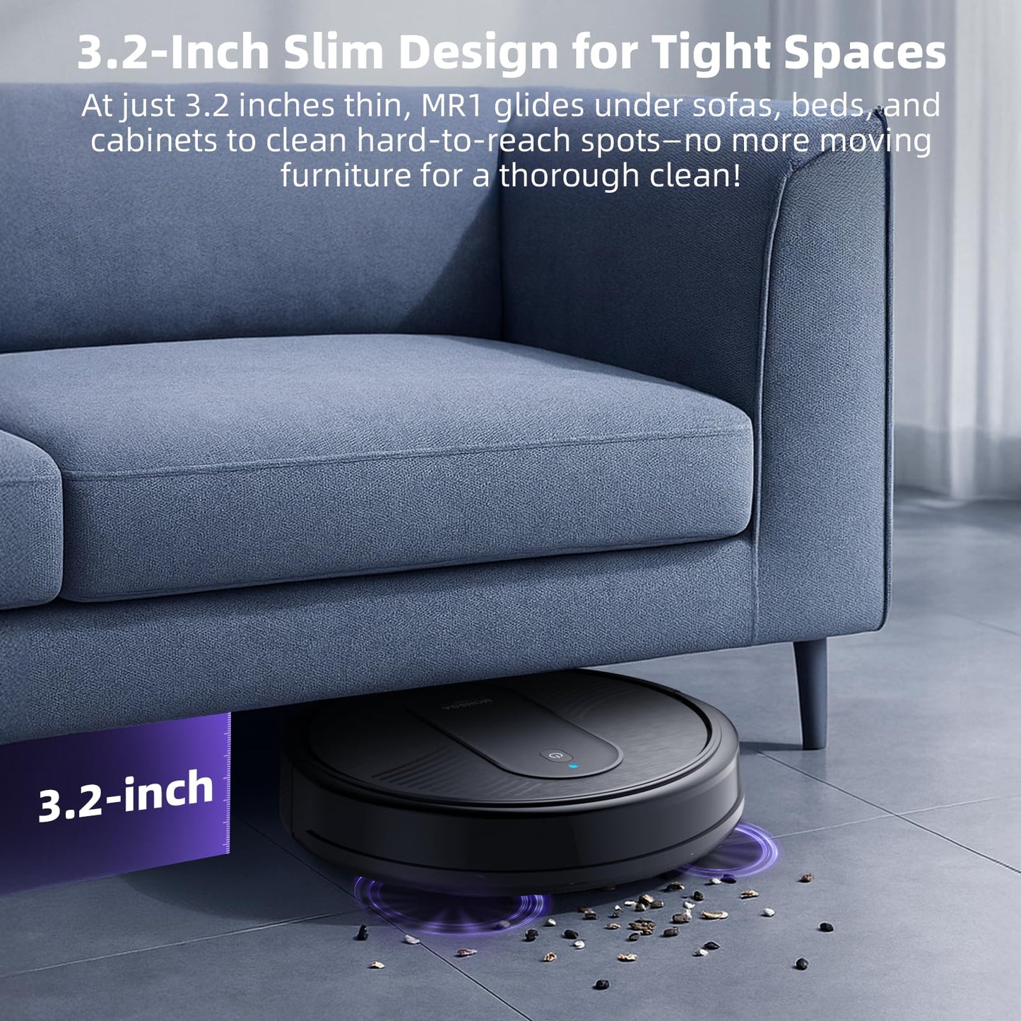 MONSGA 3-in-1 Robot Vacuum & Mop – 3000Pa Suction, 140 Min Runtime, App & Voice Control