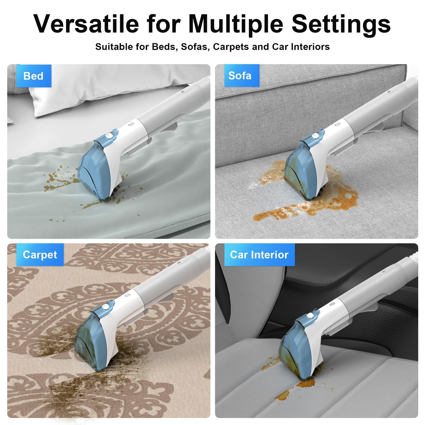 Rivenara Handheld Carpet & Upholstery Cleaner – Portable Spot Washer